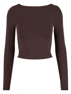 Ženska majica s kratkimi rokavi URBAN CLASSICS TB7721 TOPLA/RJAVA
