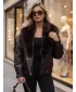 Ženska jakna DSTREET TY6027 RJAVA