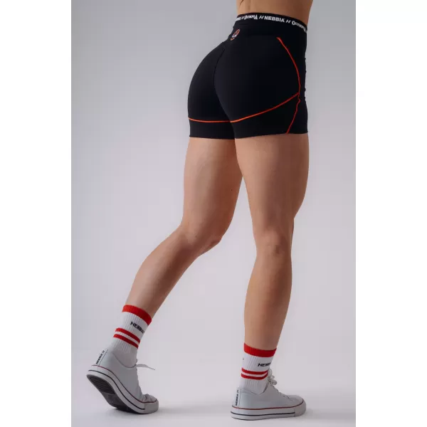  Ženske kratke hlače NEBBIA OLYMPIA HIGH-WAIST 937 ČRNA 