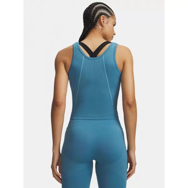 Ženski brezrokavnik UNDER ARMOUR VANISH SEAMLESS TANK 6000640-466 MODRA 