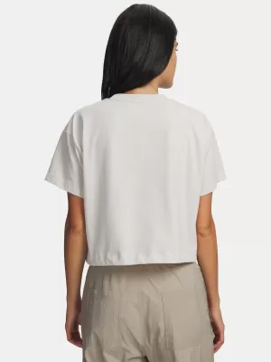 Ženska majica s kratkimi rokavi UNDER ARMOUR BUNGEE HEM TEE 6010950-110 BELA
