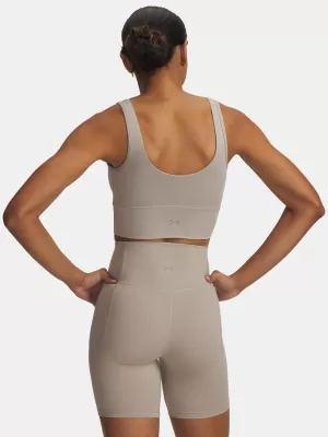 Ženski brezrokavnik UNDER ARMOUR MERIDIAN FITTED CROP TANK 1379153-203 RJAVA