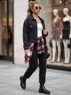 Ženska jakna DSTREET TY6012 ČRNA