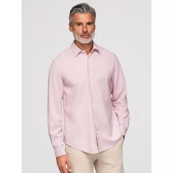  Moška srajca OMBRE OM-SHCS-0190 PASTELNO ROZA 