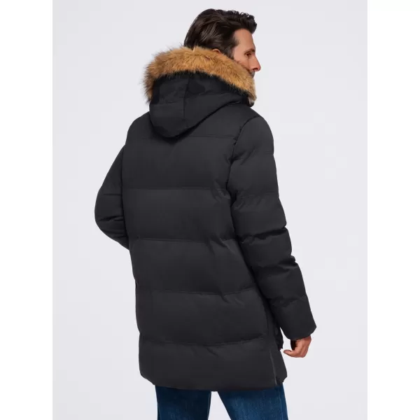  Moška parka OMBRE OM-JALJ-0310 ČRNA 