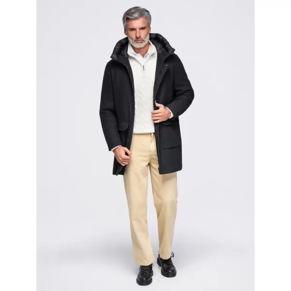  Moška parka OMBRE OM-COWC-0161 ČRNA 