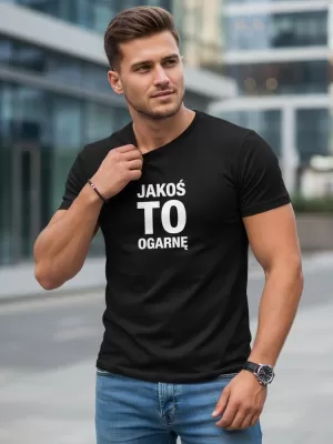 Moška majica s kratkimi rokavi DSTREET NX0116R-BK ČRNA
