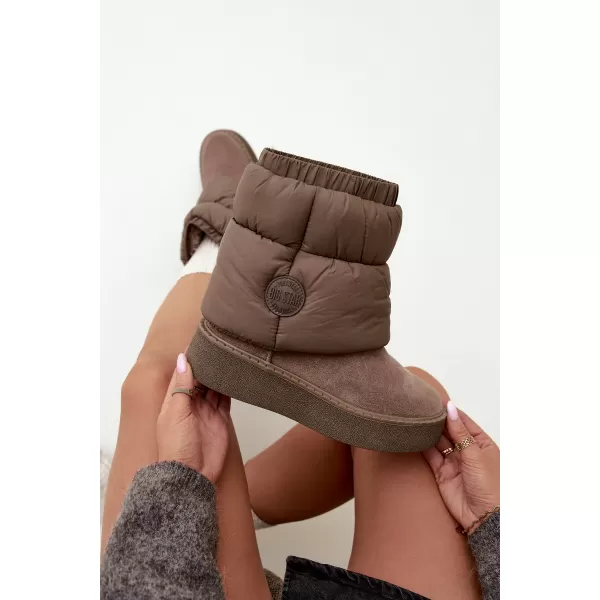  Ženski snežaki BIG STAR SHOES UU274732 TEMNO BEŽ 