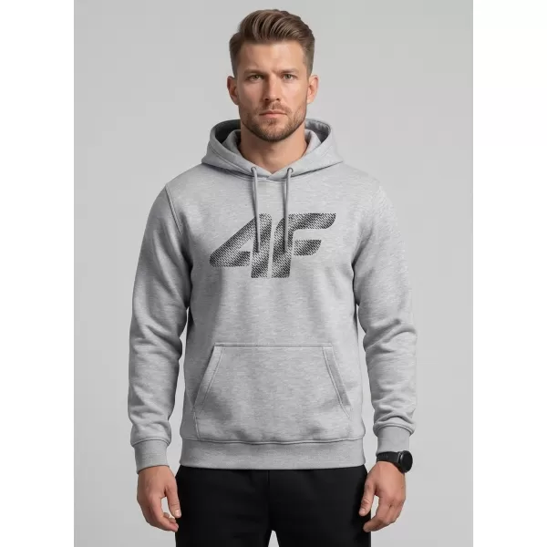  Moški pulover 4F WMM00TSWSM2548 HLADNO SVETLO SIV MELANGE 