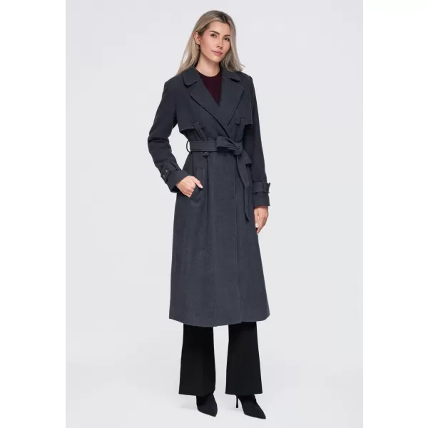  Ženski plašč OMBRE OW-CT-E0005 TEMNO SIVA 