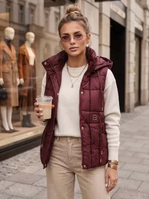 Ženski telovnik DSTREET TY5974 BORDO