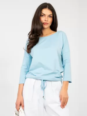 Ženska majica s kratkimi rokavi BASIC FEEL GOOD RV-BZ-4691.10X SVETLO MODRA