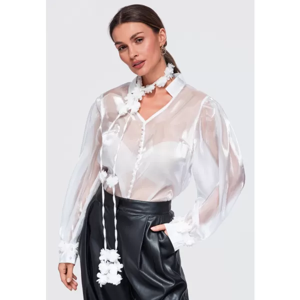  Ženska bluza OMBRE OW-TS-E0086 BELA 