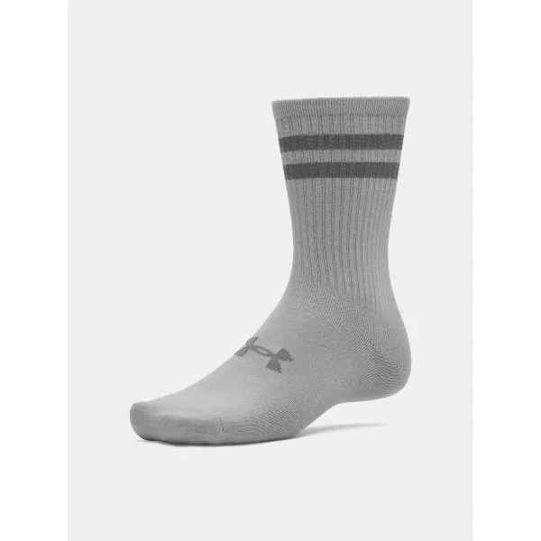  Nogavice UNDER ARMOUR ESSENTIAL 6PK CREW 1387058-069 SIVA 