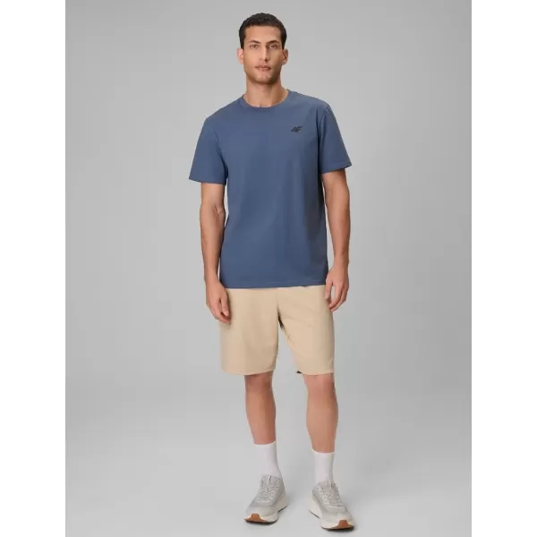  Moška majica s kratkimi rokavi 4F WAW25TTSHM2401 DENIM 