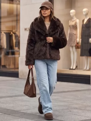 Ženska jakna DSTREET TY5906 RJAVA