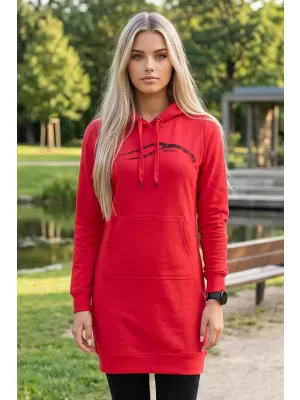 Ženski podaljšan pulover ALTISPORT ALW001419 RDEČA