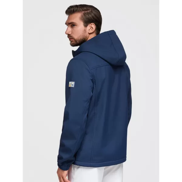  Moška softshell jakna OMBRE OM-JANP-0292 MORNARSKO MODRA 