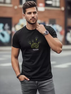 Moška majica s kratkimi rokavi DSTREET NX0149R-BK ČRNA