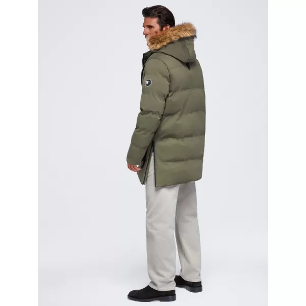  Moška parka OMBRE OM-JALJ-0310 TEMNO OLIVNO 