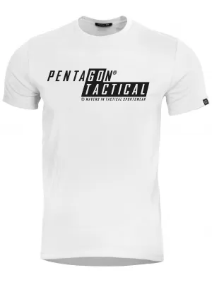 Moška majica s kratkimi rokavi PENTAGON AGERON GO TACTICAL K09012-GT-00 BELA
