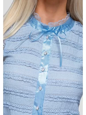 Ženska bluza OMBRE OW-TS-E0066 MODRA