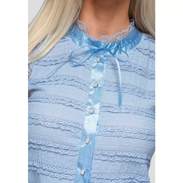  Ženska bluza OMBRE OW-TS-E0066 MODRA 