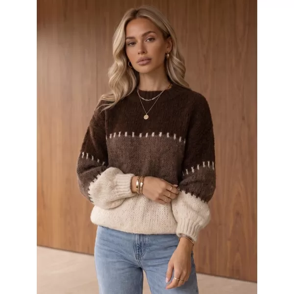  Ženski pulover DSTREET MY2628 RJAVA 