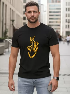 Moška majica s kratkimi rokavi DSTREET NX0138R-BK ČRNA