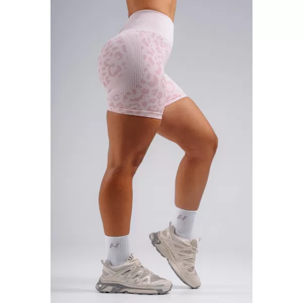  Kompresijske push-up kratke hlače z leopardjim potiskom NEBBIA PRIMAL 856 ROZA LEOPARD 