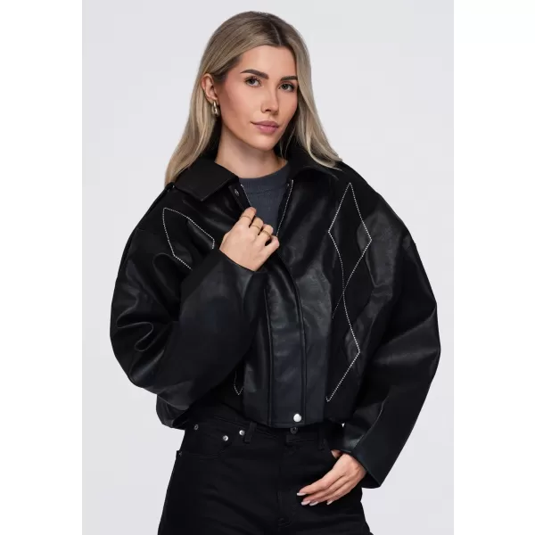  Ženska jakna OMBRE OW-JT-E0004 ČRNA 