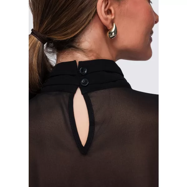  Ženska bluza OMBRE OW-TS-E0085 ČRNA 