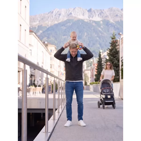  Moški pulover iz flisa ALTISPORT ALM002852 ČRNA IN SREBRNA 