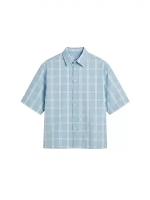 Moška srajca URBAN CLASSICS TB8219-21550 ZAMRZNITEV MODRA
