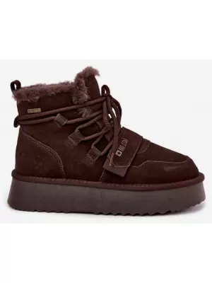 Ženski snežaki BIG STAR SHOES UU274316 RJAVE/BEŽ SENCE