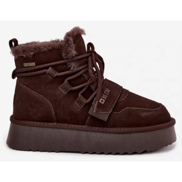  Ženski snežaki BIG STAR SHOES UU274316 RJAVE/BEŽ SENCE 