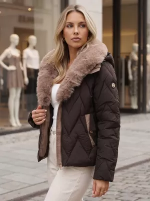 Ženska jakna DSTREET TY6084 RJAVA