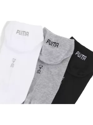 Nogavice PUMA UNISEX SNEAKER PLAIN 3P 93862417 SIVA/BELA/ČRNA
