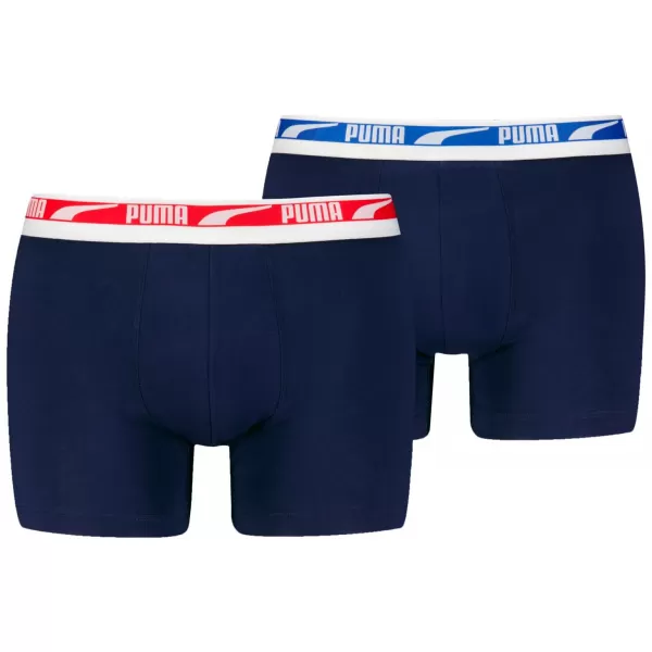  Moške boksarice PUMA MEN EVERYDAY MULTI LOGO BOXER 2P 93832503 MORNARSKA KOMBINACIJA 