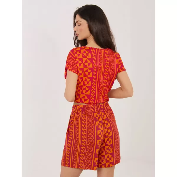  Ženske kratke hlače SUBLEVEL D73771M62489KD ORANŽNA 