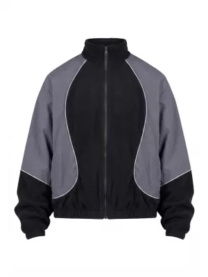 Moška trenirka jakna URBAN CLASSICS TB8602-07652 ČRNA/MAGNET