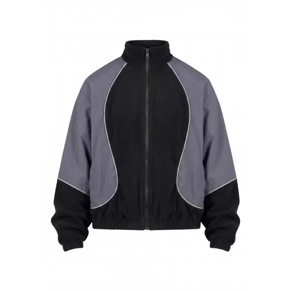  Moška trenirka jakna URBAN CLASSICS TB8602-07652 ČRNA/MAGNET 