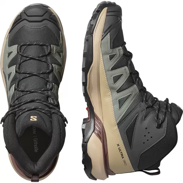  Moški čevlji SALOMON X ULTRA 360 MID GORE-TEX L47743300 FANTOM/DESERT TAN/RUM ROZINE 