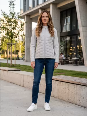 Ženska hibridna jakna MALFINI PREMIUM CROSS 556 SREBRNO SIVA