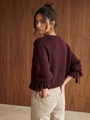 Ženski pulover DSTREET MY2569 BORDO