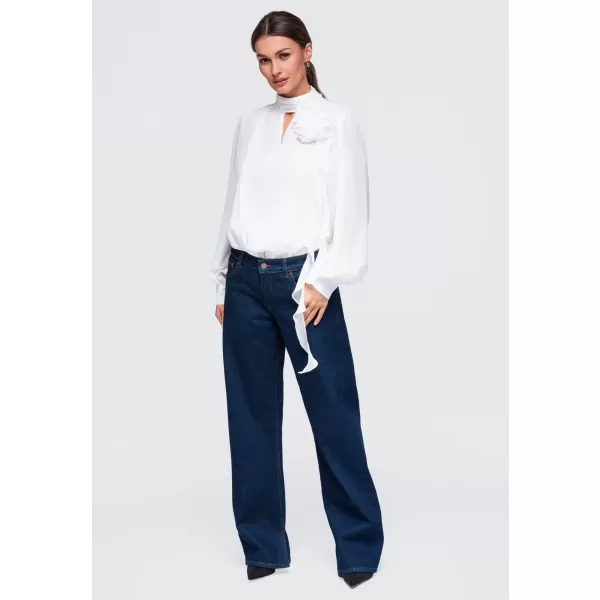  Ženska bluza OMBRE OW-TS-E0085 BELA 