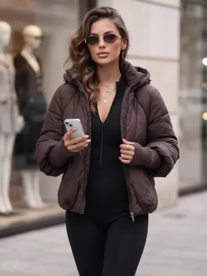 Ženska jakna DSTREET TY5896 RJAVA