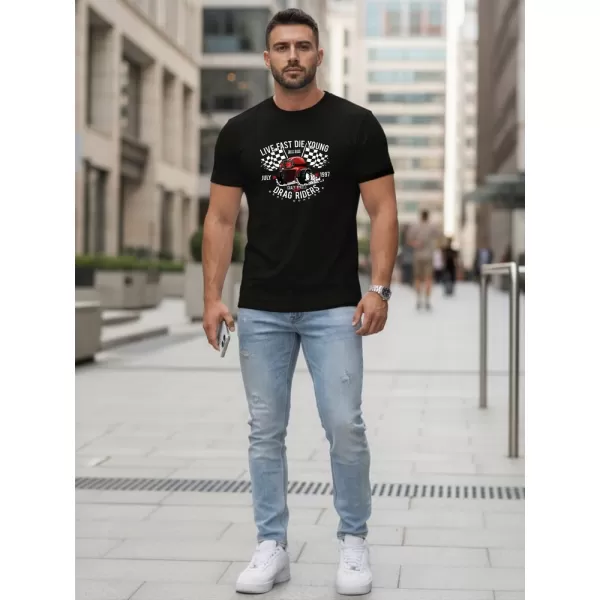  Moška majica s kratkimi rokavi DSTREET NX5087R-BK ČRNA 