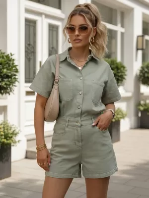 Obleka DSTREET EY2690 ZELENA