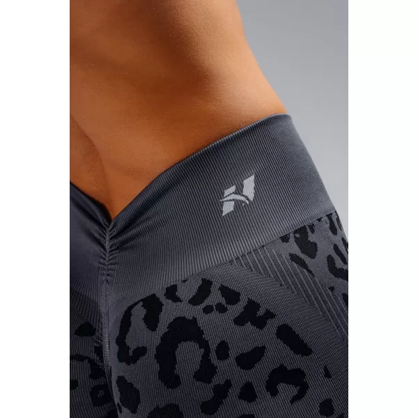  Kompresijske push-up kratke hlače z leopardjim potiskom NEBBIA PRIMAL 856 ČRNI LEOPARD 